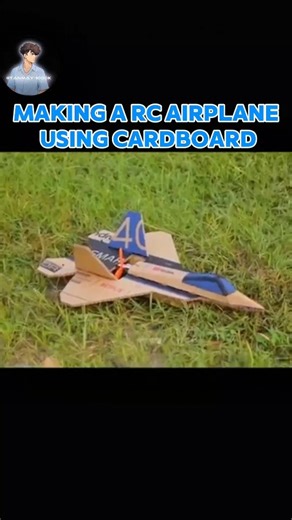 Making a RC Airplane using Cardboard | Homemade F-22 Raptor