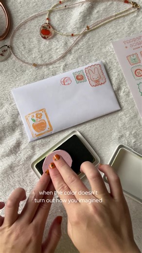 oh well!:’) just a little reminder to myself to clean off old ink from my stamps before switching colors #crafting #letters #stamps