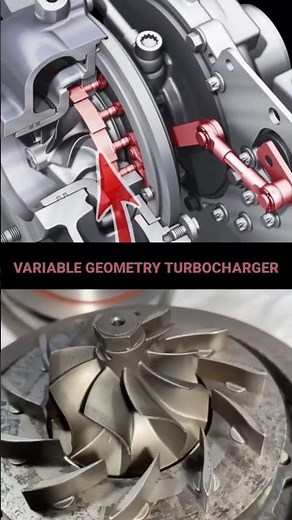 variable geometry turbocharger work principal / VGT work #technology #machine #automobile #turbo