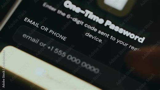 Request for a 6-digit verification code, two-factor authentication process