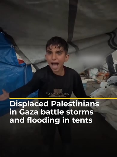 "We are drowning." Displaced Palestinians battle flooding in fragile ... | desert flooding