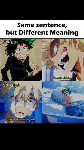 SAME SENTENCE, BUT DIFFERENT MEANING😭💔| My Hero Academia | Deku | #deku #myheroacademia #shorts #fyp