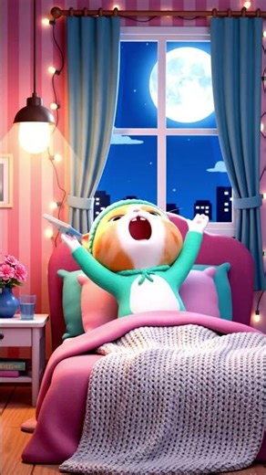 When AI Gets Sleepy at Night 🌙cute AI #Shorts #YTShorts