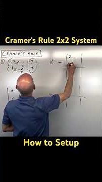 Cramer’s Rule to Solve a 2x2 System (How to Setup)