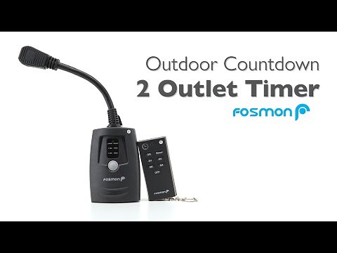 Rugged Waterproof Outdoor Outlet Timer with Photocell Light Sensor - Fosmon
