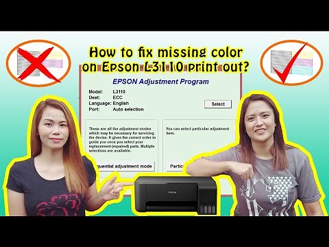 How to fix missing color on Epson L3110 print out | Printer missing lines