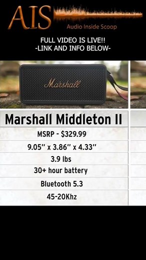 Marshall Middleton II vs JBL Xtreme 4 – Best Portable Bluetooth Speaker of 2025? 🔊 - Quick Specs