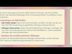 So profilen Sie SQL Server und ASP.NET effektiv zur Verbesserung der Leistung