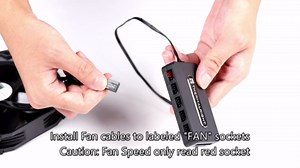 PWM Fan Hub PC Case Controller, 4-Pin, Supports 10 CPU Fans Splitter