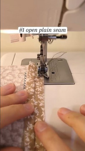 7 seams you need to know #1 how to sew an open plain seam 🪡✨ #sewing #sewingforbeginners #tutorial