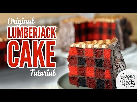 Free lumberjack cake tutorial from Sugar Geek Show