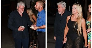 Ron Perlman, 72, holds hands with new bride Allison Dunbar, 49, after romantic dinner in West Hollywood