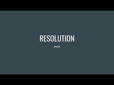 What is a RESOLUTION in a story?