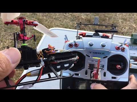 ラジコンヘリ　K110 機体の初期設定とホバリング設定　前半