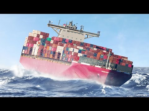 A Day in Life of a Container Ship in Middle of the Ocean