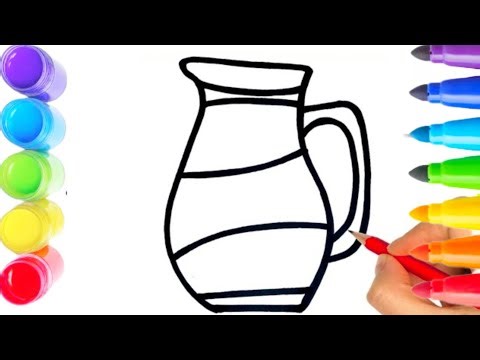 How to draw jug Drawing easy || step by step water jug Drawing || jug Drawing for beginners