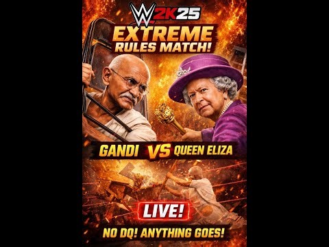 🔴GandiX vs Queen Eliza | Extreme Rules Match | WWE 2K25 Dream Face Off LIVE 🔥 🔥