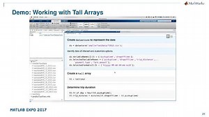 Big Data and Machine Learning Using MATLAB