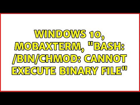 Windows 10, MobaXterm, "bash: /bin/chmod: cannot execute binary file" (2 Solutions!!)