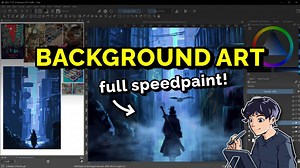 Cyberpunk City Background 30-Minute Speedpaint