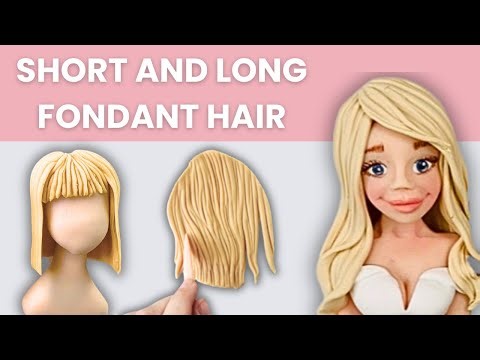 Easy Fondant Hair Tutorial – 2 Straight Hairstyles for Cake Toppers