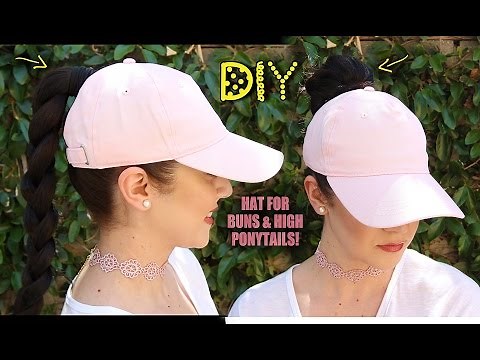 DIY Baseball Hat for Buns & High Ponytails - LIFE HACK || Lucykiins
