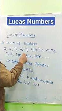 Lucas Numbers #competitivemaths #cgpscmaths #mathstricks #maths