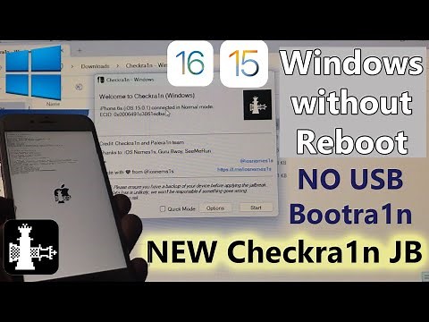 How to Install "Checkra1n in Windows" JB iOS 15/16 | Windows without rebooting | No USB 100% Working