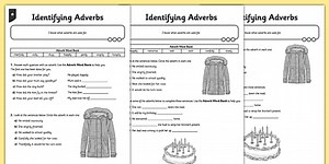 Identifying Adverbs Differentiated Worksheet