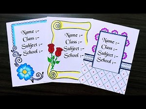 Assignment front page design/ Border design for project/ Project work design/ Paper Border designs