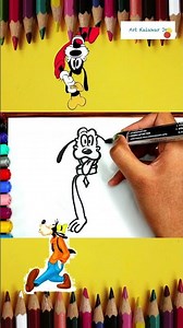 How to draw Goofy||Easy Drawing of Goofy step by step||Coloring of Goofy