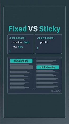 CSS position: fixed vs position: sticky Comparison