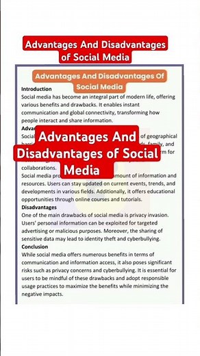 Advantages and disadvantages of social media | Essay on advantages and disadvantages of social media
