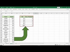 Create a Frequency distribution table in Excel using Frequency Function