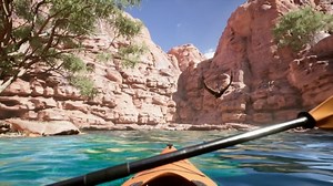 カヤックのVRゲームが発表 棒の先端にコントローラを取り付けて、漕ぐ！