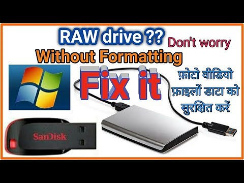 How to Convert RAW to NTFS to fix RAW drive fix RAW usb storage without formatting