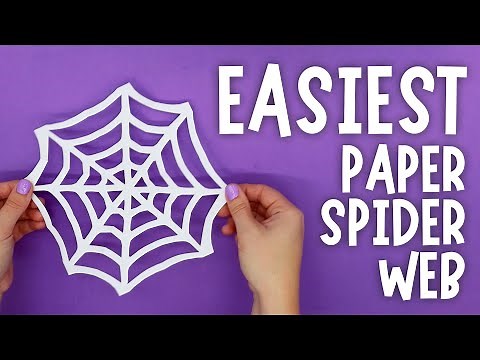 The EASIEST Paper Spider Web Tutorial (With Printable Template)