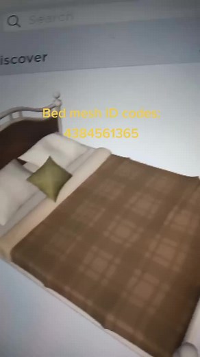 Bed mesh ID codes. Credit to @preppyzzzz_for._.everzz #bed #roblox #mesh #robloxmesh