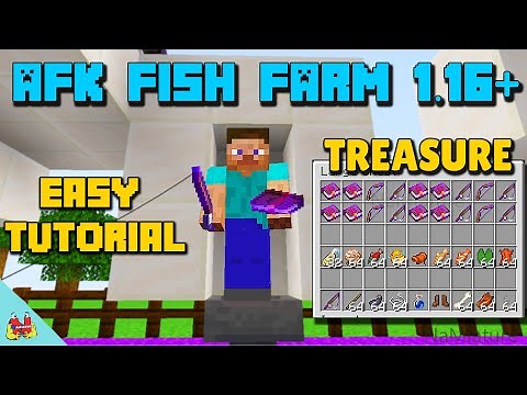EASY AFK Fish Farm Minecraft 1.16 Tutorial for Treasure (Java)
