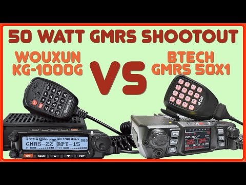 BTech GMRS 50X1 VS Wouxun KG-1000G - GMRS Mobile Radio Shootout - Which GMRS Radio Is Better?