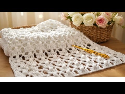 How to Crochet for Absolute Beginners!🌸 Easy & Beautiful Design! Step by Step tutorial