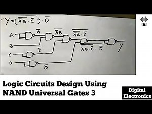 Logic Circuits Design From Boolean Expression Using NAND Gates | Question 3 | Digital Electronics