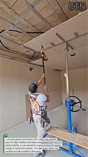Professional Drywall Ceiling Installation with a Panel Lift!