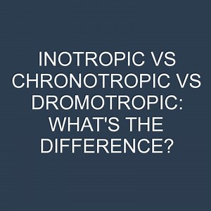 Inotropic Vs Chronotropic Vs Dromotropic: What's The Difference? » Differencess