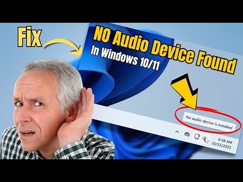 How to FIX "No Audio Device Installed or Found" in Windows 10/11 | Fix Windows 11 Audio Issue