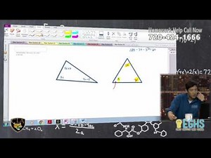 Solve for X to find the angles of the triangle