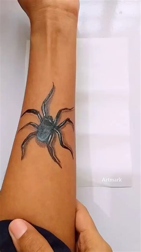 Spider 3d Tricky Art #shorts #3d #painting #artist #viral #trending #illusion
