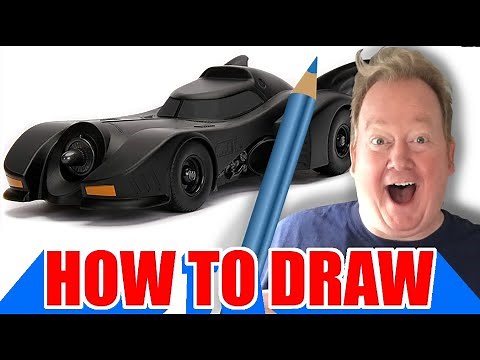 How to Draw Tim Burton's BATMOBILE | step by step