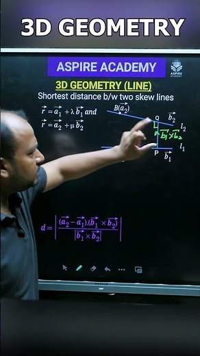 Shortest Distance Between Skew Lines Explained | Quick Geometry Trick!