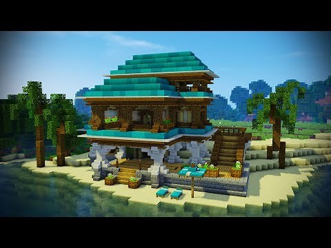 Minecraft Beach House Tutorial (Minecraft House)